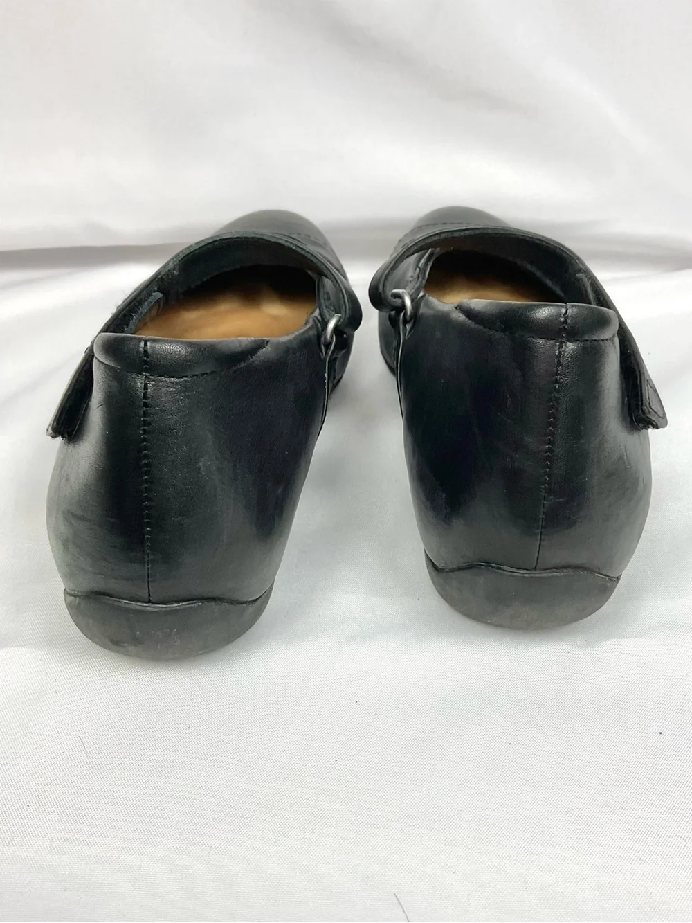 Ziera Xray Black Leather Mary Jane Shoes Comfort Flats Shoes Sz 40